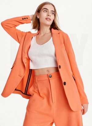 Blazer DKNY French Terry Soft Femme Orange | France_D1911