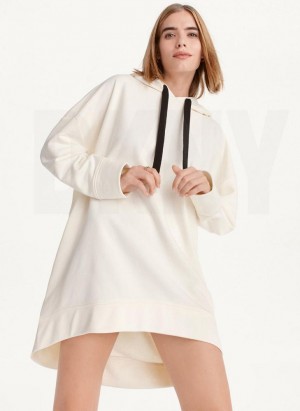 Peignoir DKNY French Terry Oversized Femme Blanche | France_D0812