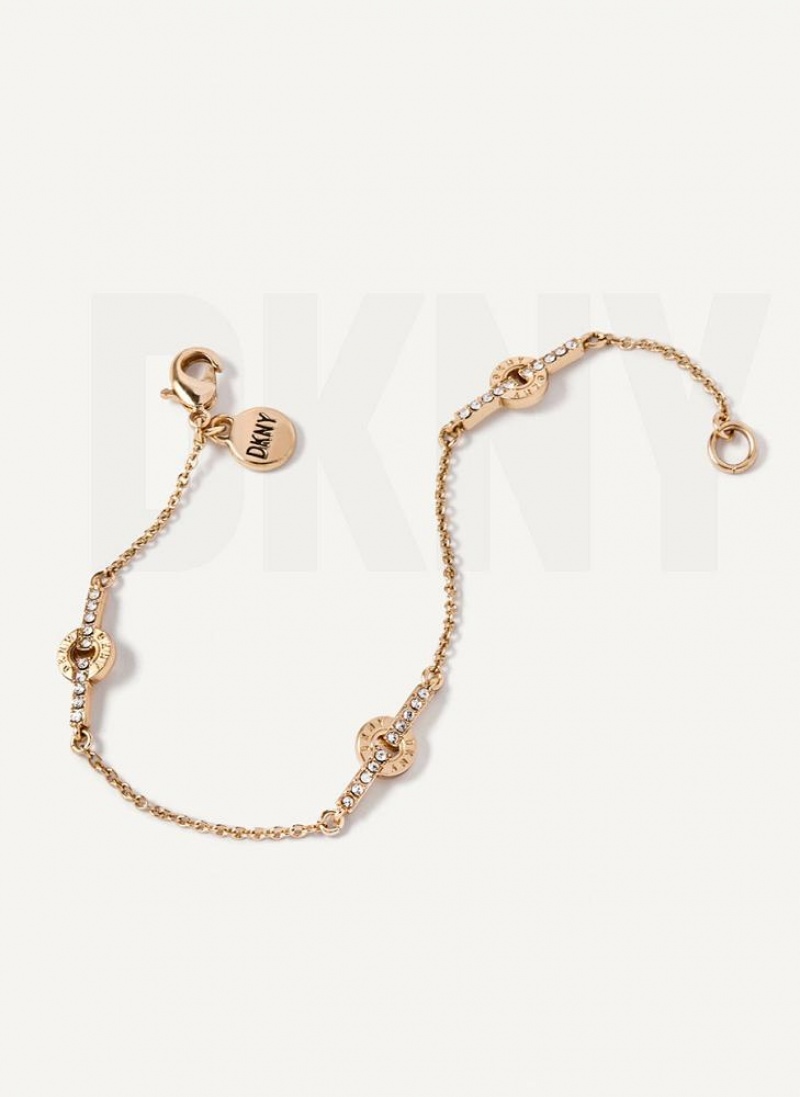 Bracelet DKNY Pave Flex Femme Doré | France_D0769