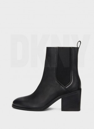 Botte DKNY Block Heel Chelsea Femme Noir | France_D0982