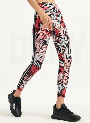 Leggings DKNY Printed Femme Rose | France_D0332