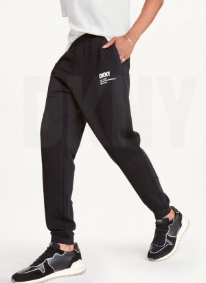 Pantalon DKNY Logo Homme Noir | France_D0147