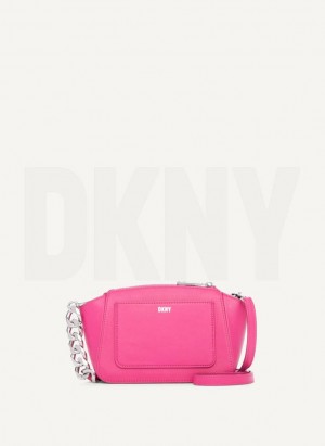 Sac Bandoulière DKNY Mini Dome Femme Rose Violette | France_D0487