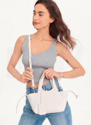 Sac Bandoulière DKNY The Mini Effortless Tote Femme Blanche | France_D0946