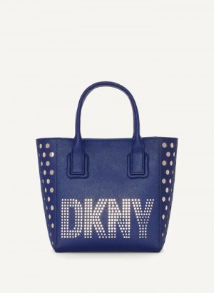 Sacs Fourre Tout DKNY Essex Saffiano Small Femme Bleu | France_D1307