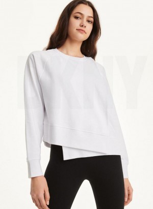Sweats DKNY Coton Jersey Asymmetrical Femme Beige | France_D1424